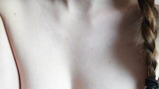 LadyLyta - French girl with perfect body plays with a fox tail plug!