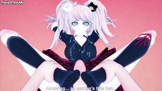 Danganronpa Junko Enoshima Gives You A Footjob Hentai POV