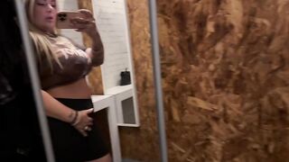 MILF With Big Tits Does A TRANSPARENT Try On Haul In A Fittingroom