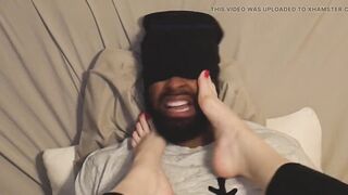 Face slapping session with these sexy feet