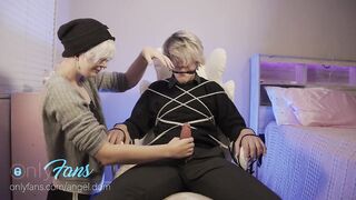 I tied my Femboy to a chair and Dominated him!