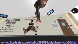 giant woman trampling dancing jazz pov view