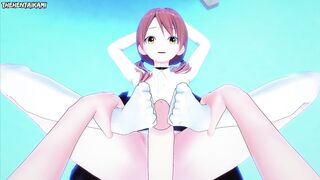 Himari Takanashi from Demi-chan wa Kataritai Gives You A Footjob Hentai POV