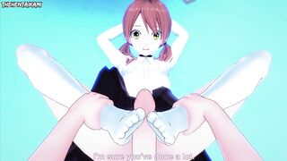 Himari Takanashi from Demi-chan wa Kataritai Gives You A Footjob Hentai POV