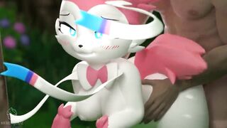 Sylveon CREAMPIE, VAGINAL AND BLOWJOB! She Swallow all (Pokemon) | Merengue Z