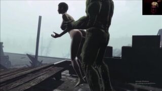 Curie Ass Fucked Outdoors on Roof | Fallout 4 Far Harbor