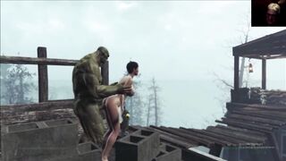 Curie Ass Fucked Outdoors on Roof | Fallout 4 Far Harbor