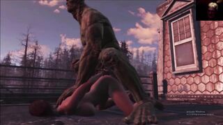 Curie Ass Fucked Outdoors on Roof | Fallout 4 Far Harbor