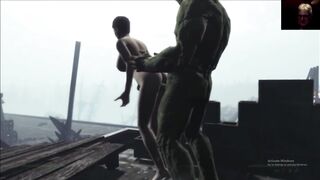 Curie Ass Fucked Outdoors on Roof | Fallout 4 Far Harbor