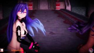 MMD Fire Emblem x Hyperdimension Neptunia // Kiss Me / Camilla x Iris Heart