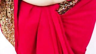 Desi bhabhi sexy in red saree