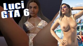 Lucia protagonista do GTA 6 fazendo um boquete gostoso e melado no homem pauzudo - Animtion 3D