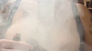 BBW step mom MILF 420 smoking fetish bong hit