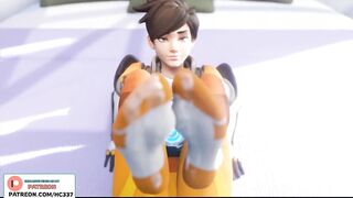 THE HOTTEST TRACER FOTJOB TRANING POV | OVERWATCH HENTAI ANIMTION 4K 60FPS