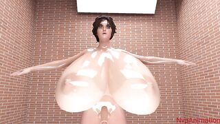 Woman futa breast expansion growth (POV 3d animation)