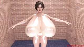 Woman futa breast expansion growth (POV 3d animation)