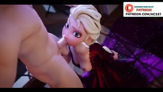 ELSA FROZENN DO A PERFECT BLOWJOB HENTAI ANIMATED STORY 4K