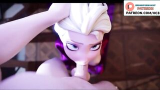 ELSA FROZENN DO A PERFECT BLOWJOB HENTAI ANIMATED STORY 4K