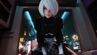 2B riding POV - Nier: Automata