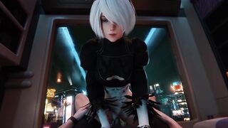 2B riding POV - Nier: Automata