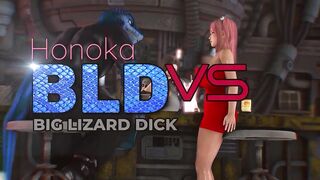 Honoka Vs Bld Ii (big Lizard Dick)& Bonus by 26regionsfm Animation with Sound 3D Hentai Porn Sfm