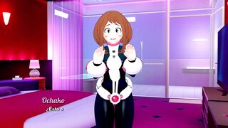 Undressing the Beautiful Uraraka Ochako - Isekai Brothel