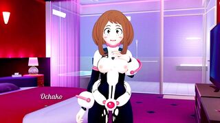 Undressing the Beautiful Uraraka Ochako - Isekai Brothel