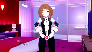 Undressing the Beautiful Uraraka Ochako - Isekai Brothel