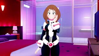 Undressing the Beautiful Uraraka Ochako - Isekai Brothel