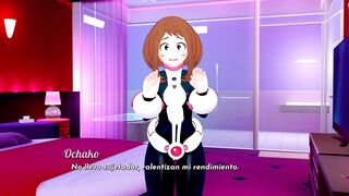 Undressing the Beautiful Uraraka Ochako - Isekai Brothel