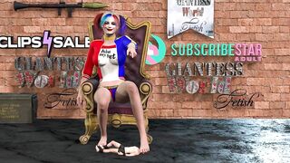 GIANTESS HARLEY QUINN BAREFOOT TRAMPLING