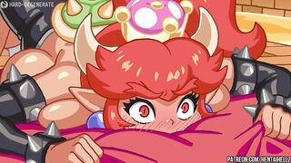 Two FUTA princesses from mario did a creampie