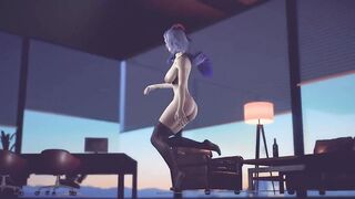 3D cute anime slut shaking her boobs