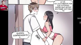 Nagatoro wants to ride Naoto's good cock until she is full of his thick semen