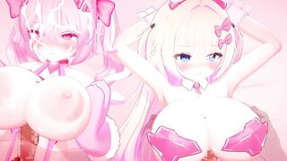 ミャオスティア＆リリーラビィ_並んで生ハメ＆パイズリ_HD_sub