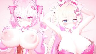 ミャオスティア＆リリーラビィ_並んで生ハメ＆パイズリ_HD_sub