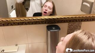 Having sex in the public bathroom is fun