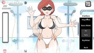 ElastiGirl Fucked In The Shower Against The Glass - Hole House Game