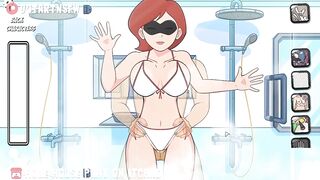 ElastiGirl Fucked In The Shower Against The Glass - Hole House Game