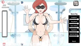 ElastiGirl Fucked In The Shower Against The Glass - Hole House Game