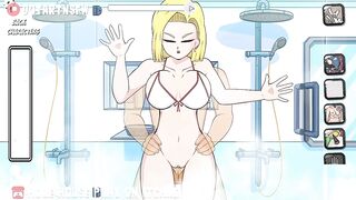 Android 18 Creampied In The Shower Orgasm - Hole House Game