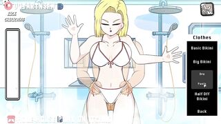 Android 18 Creampied In The Shower Orgasm - Hole House Game