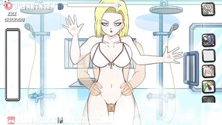 Android 18 Creampied In The Shower Orgasm - Hole House Game