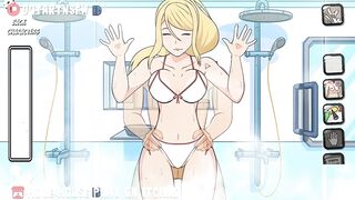 Samus Fucked In The Shower Against The Glass - Hole House