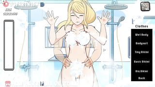 Samus Fucked In The Shower Against The Glass - Hole House