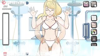 Samus Fucked In The Shower Against The Glass - Hole House