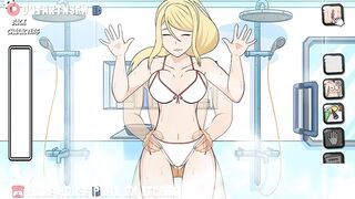 Samus Fucked In The Shower Against The Glass - Hole House