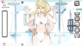 Samus Fucked In The Shower Against The Glass - Hole House