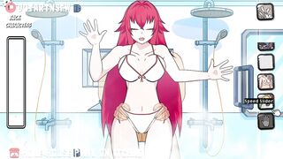 Rias Gremory Fucked In The Shower Against The Glass - Hole House Game