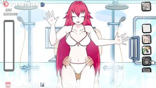 Rias Gremory Fucked In The Shower Against The Glass - Hole House Game